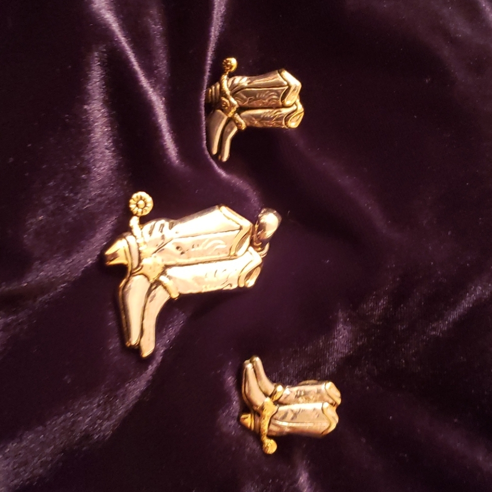 Earrings and matching pendant
